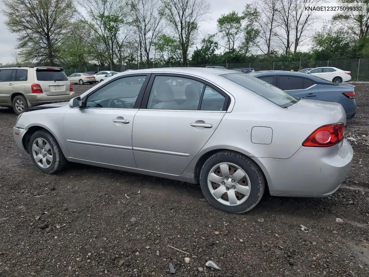 2007 Kia Optima Lx VIN: KNAGE123275099332 Lot: 55435875