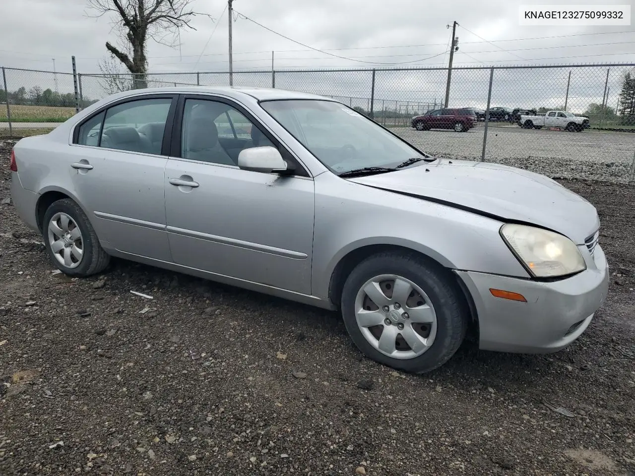 2007 Kia Optima Lx VIN: KNAGE123275099332 Lot: 55435875