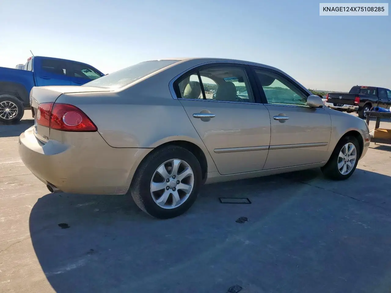 2007 Kia Optima Lx VIN: KNAGE124X75108285 Lot: 55931085