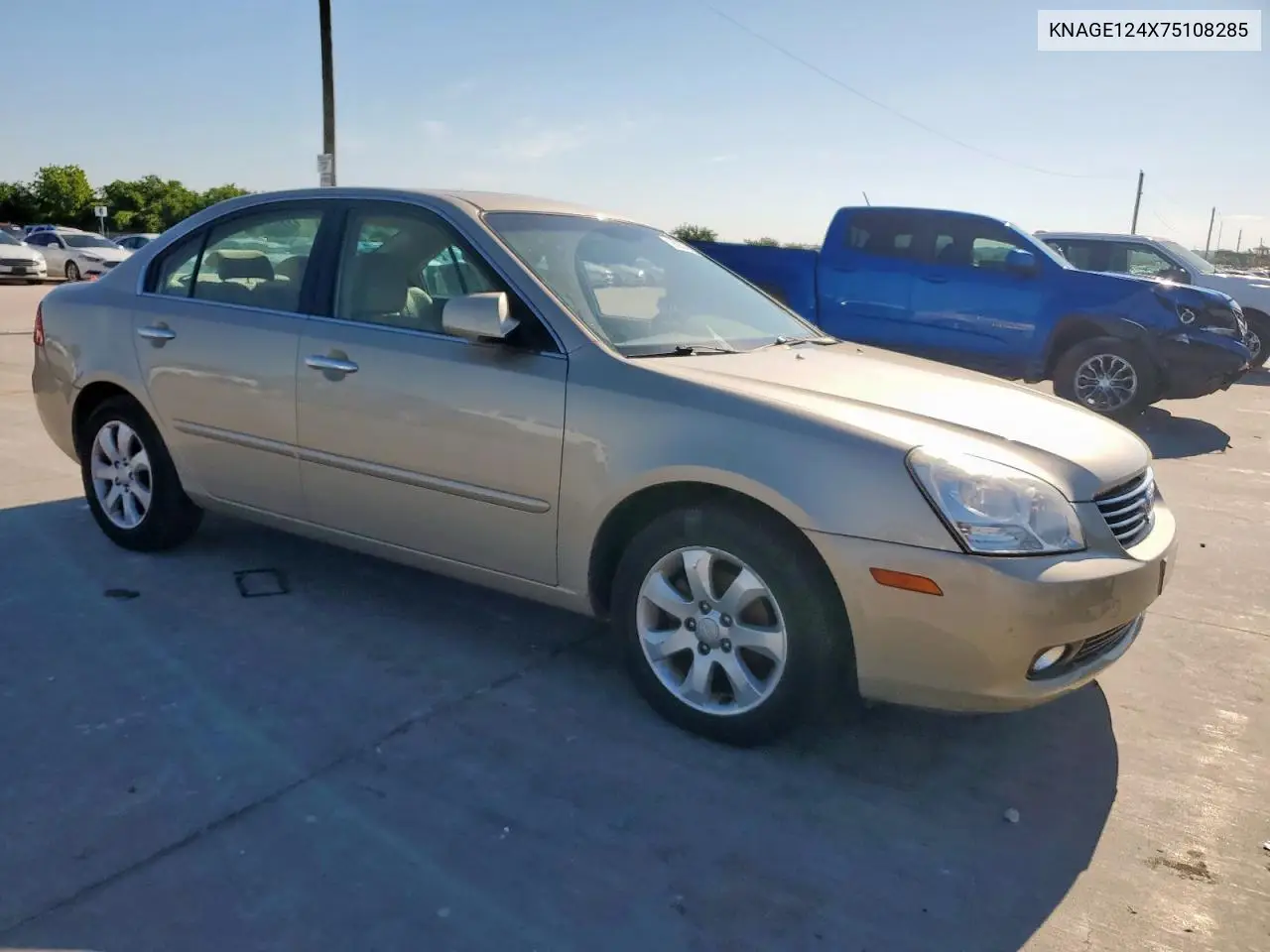 2007 Kia Optima Lx VIN: KNAGE124X75108285 Lot: 55931085