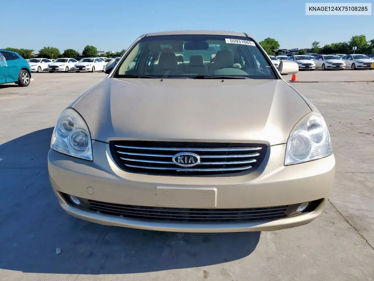 2007 Kia Optima Lx VIN: KNAGE124X75108285 Lot: 55931085