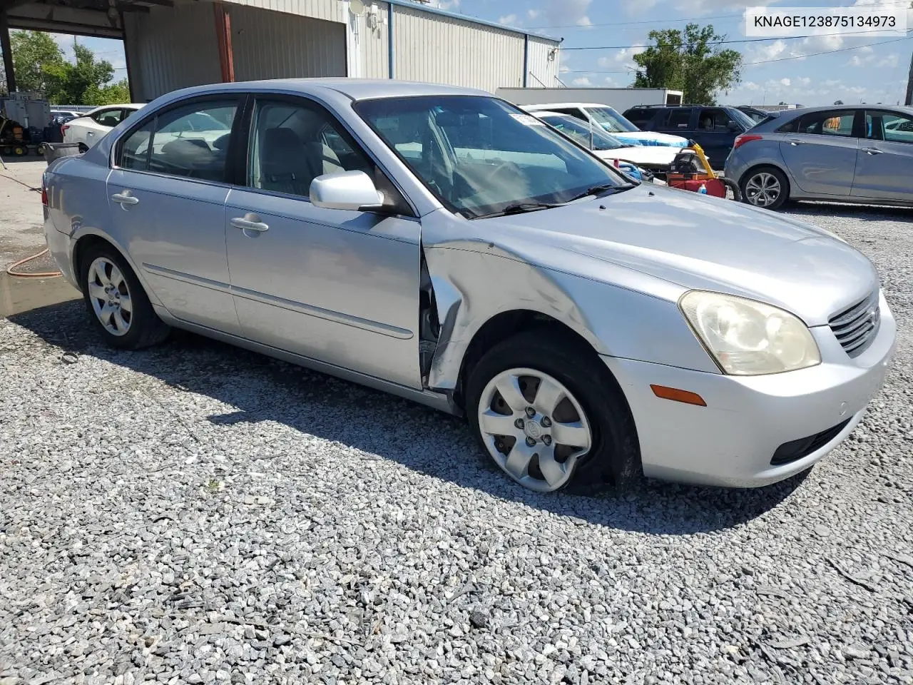 2007 Kia Optima Lx VIN: KNAGE123875134973 Lot: 57136045