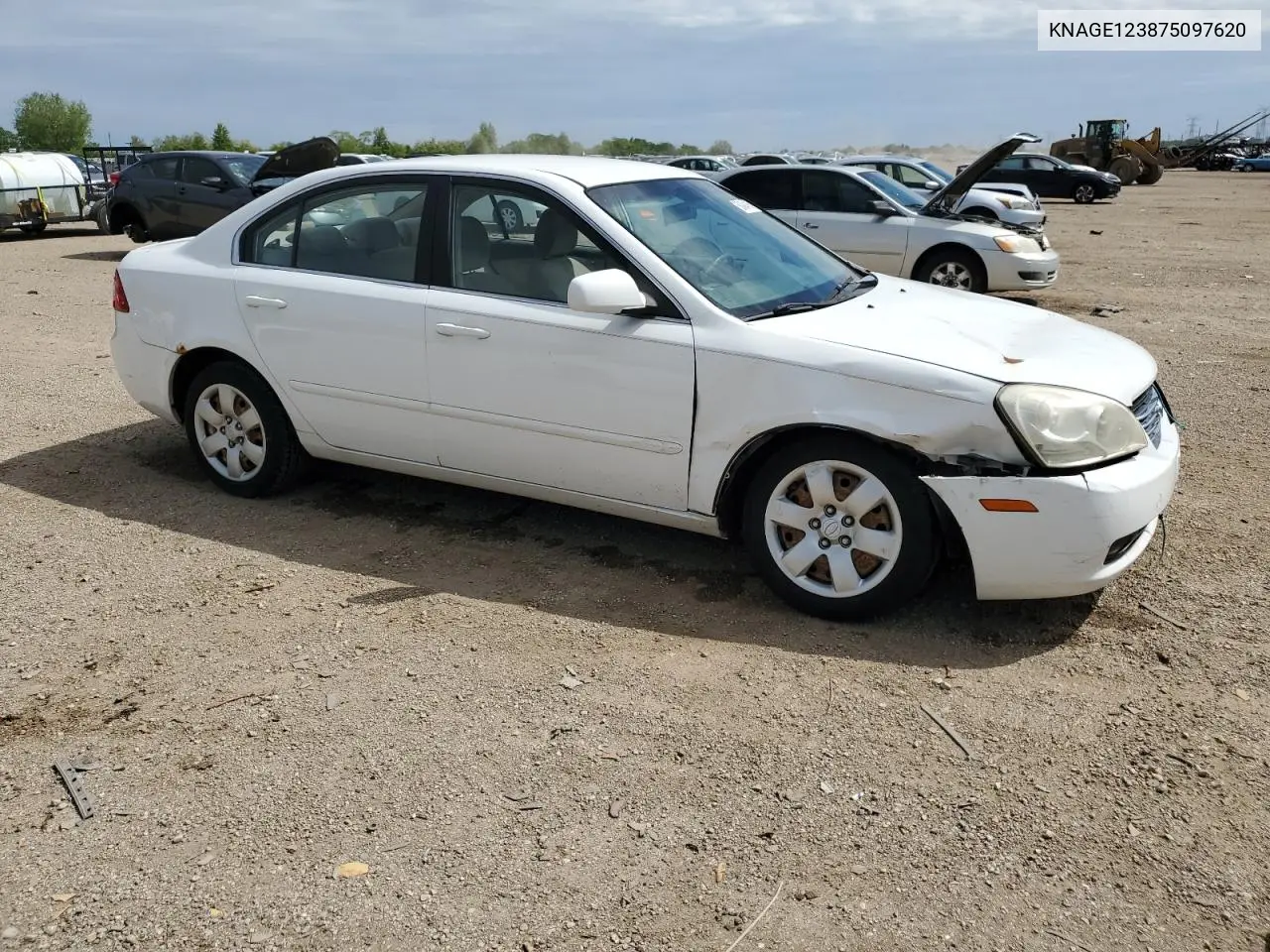 2007 Kia Optima Lx VIN: KNAGE123875097620 Lot: 58494185