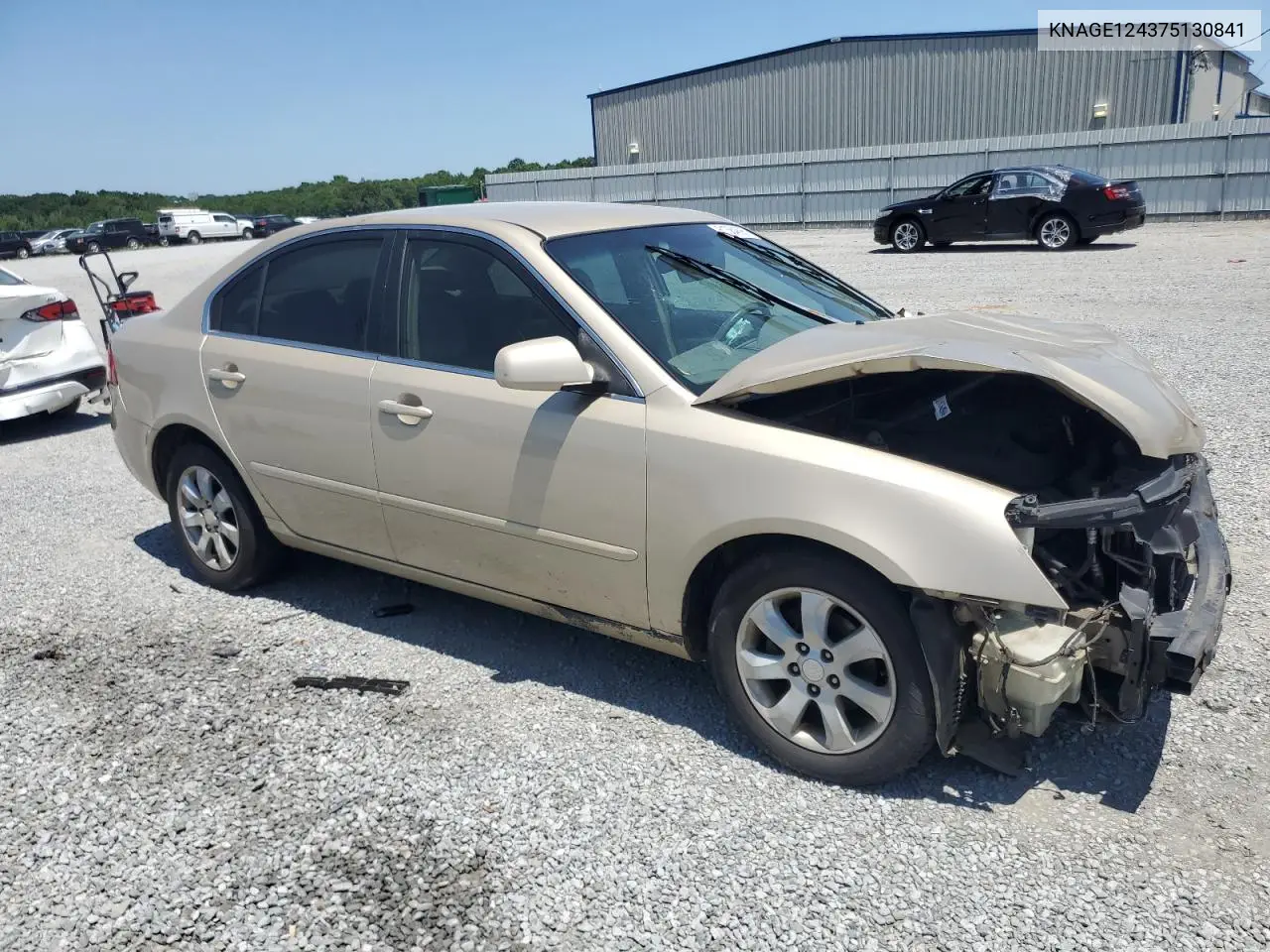 2007 Kia Optima Lx VIN: KNAGE124375130841 Lot: 61384895