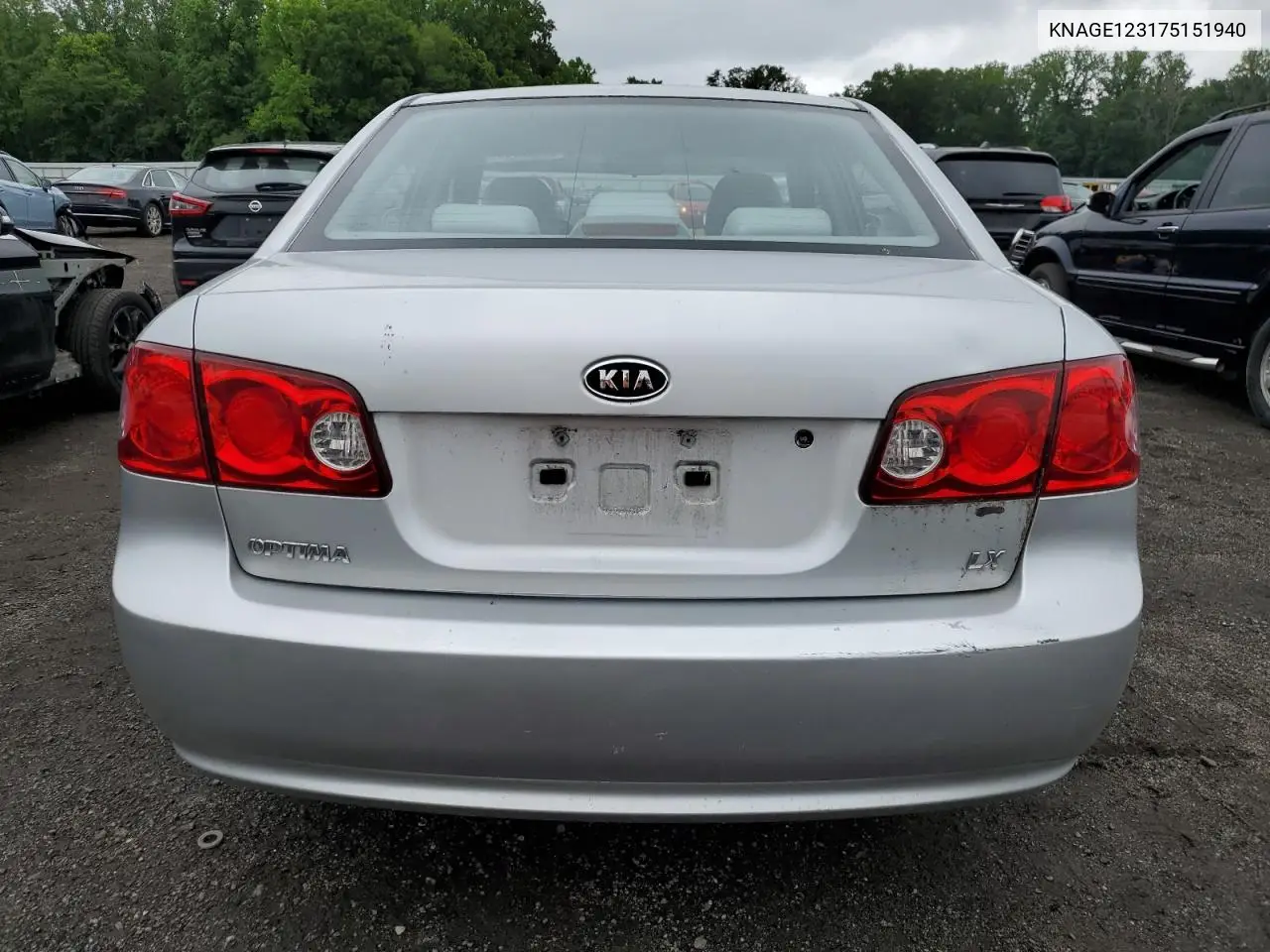 2007 Kia Optima Lx VIN: KNAGE123175151940 Lot: 61403665