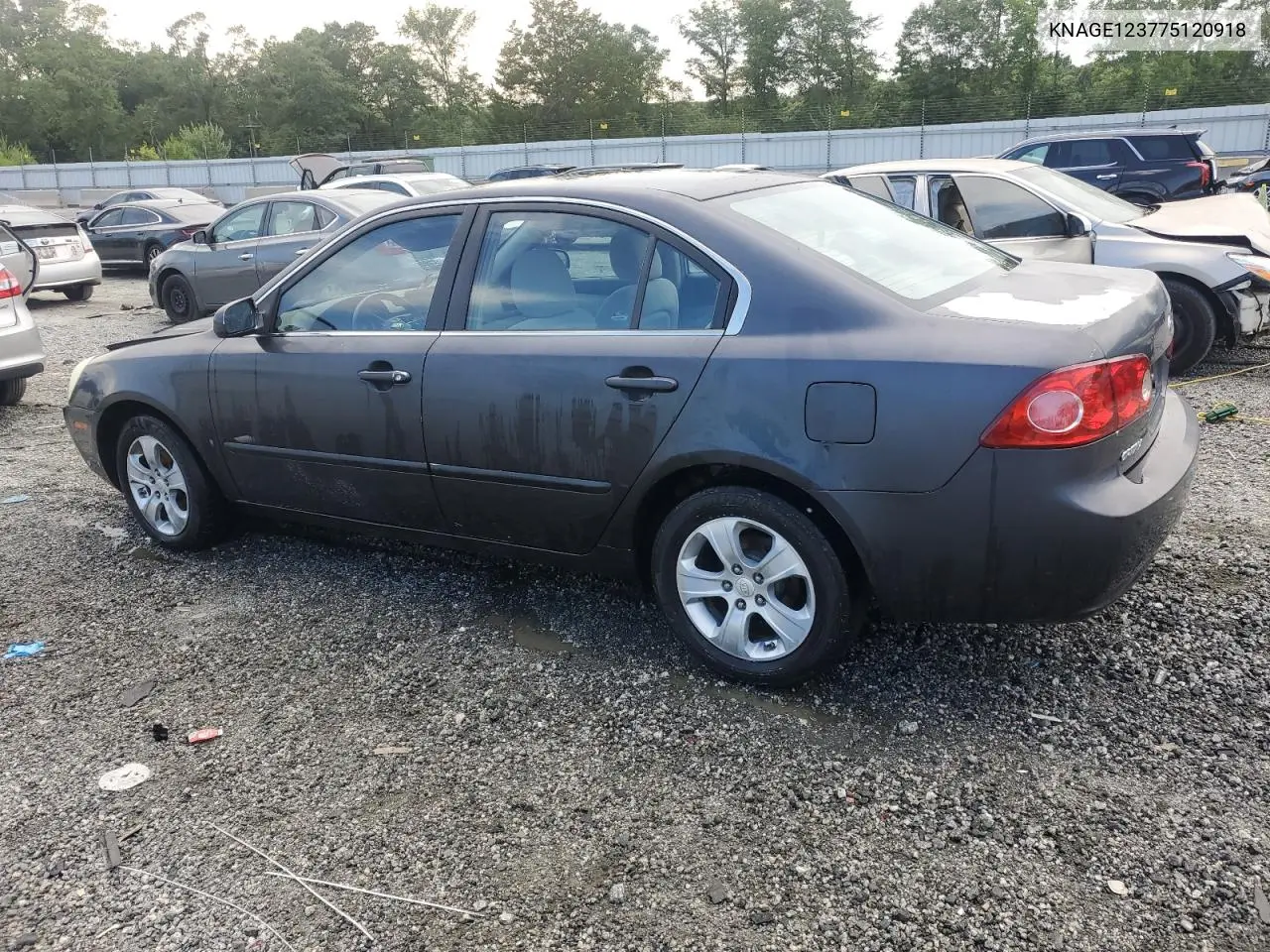 2007 Kia Optima Lx VIN: KNAGE123775120918 Lot: 61555825
