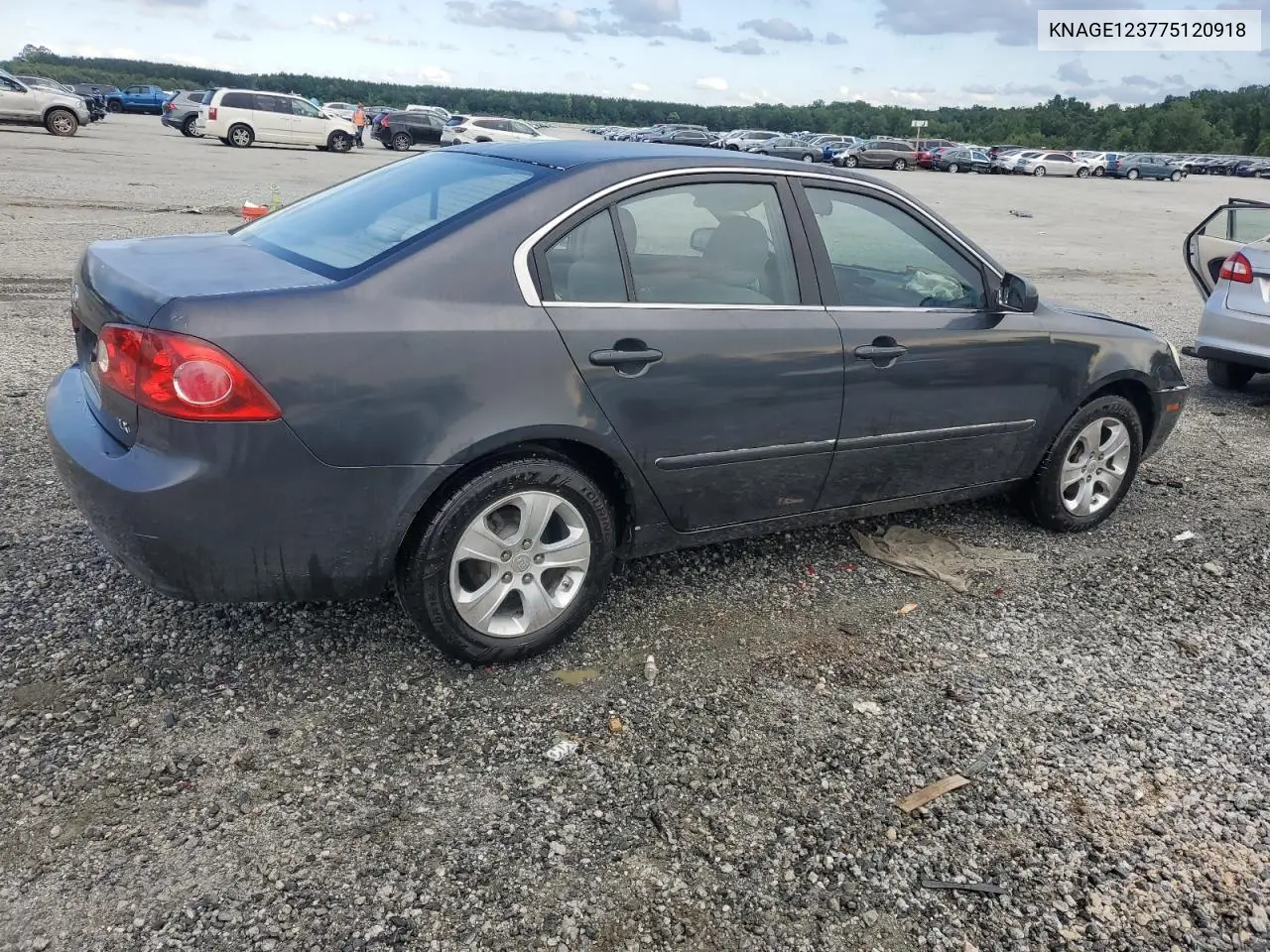 2007 Kia Optima Lx VIN: KNAGE123775120918 Lot: 61555825