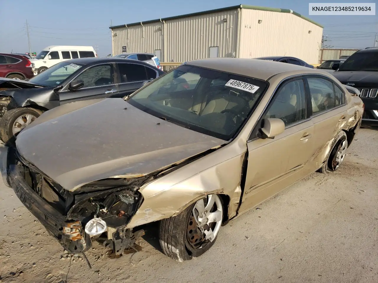2008 Kia Optima Lx VIN: KNAGE123485219634 Lot: 48967875