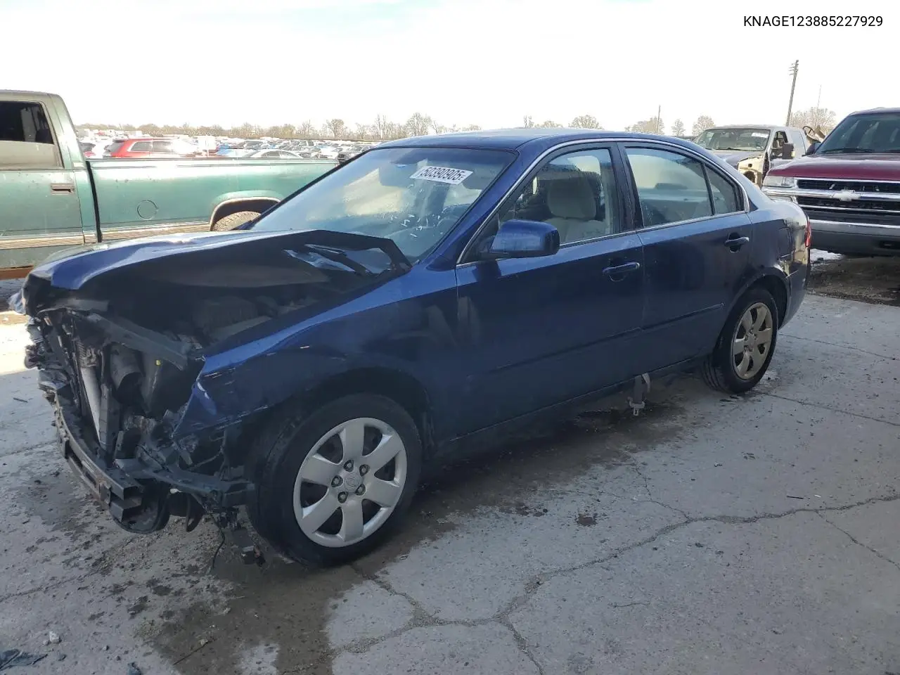 2008 Kia Optima Lx VIN: KNAGE123885227929 Lot: 50390905