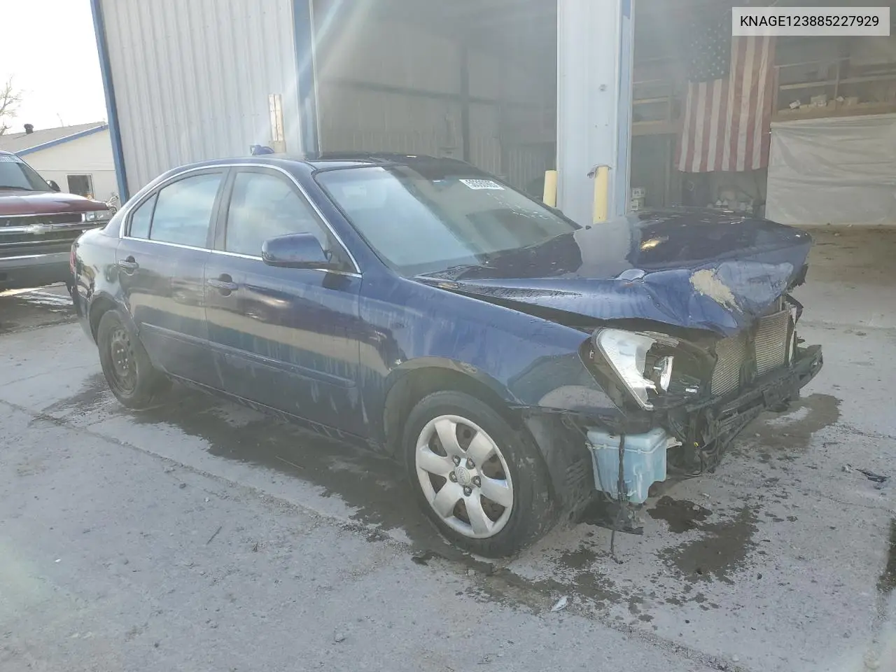 2008 Kia Optima Lx VIN: KNAGE123885227929 Lot: 50390905