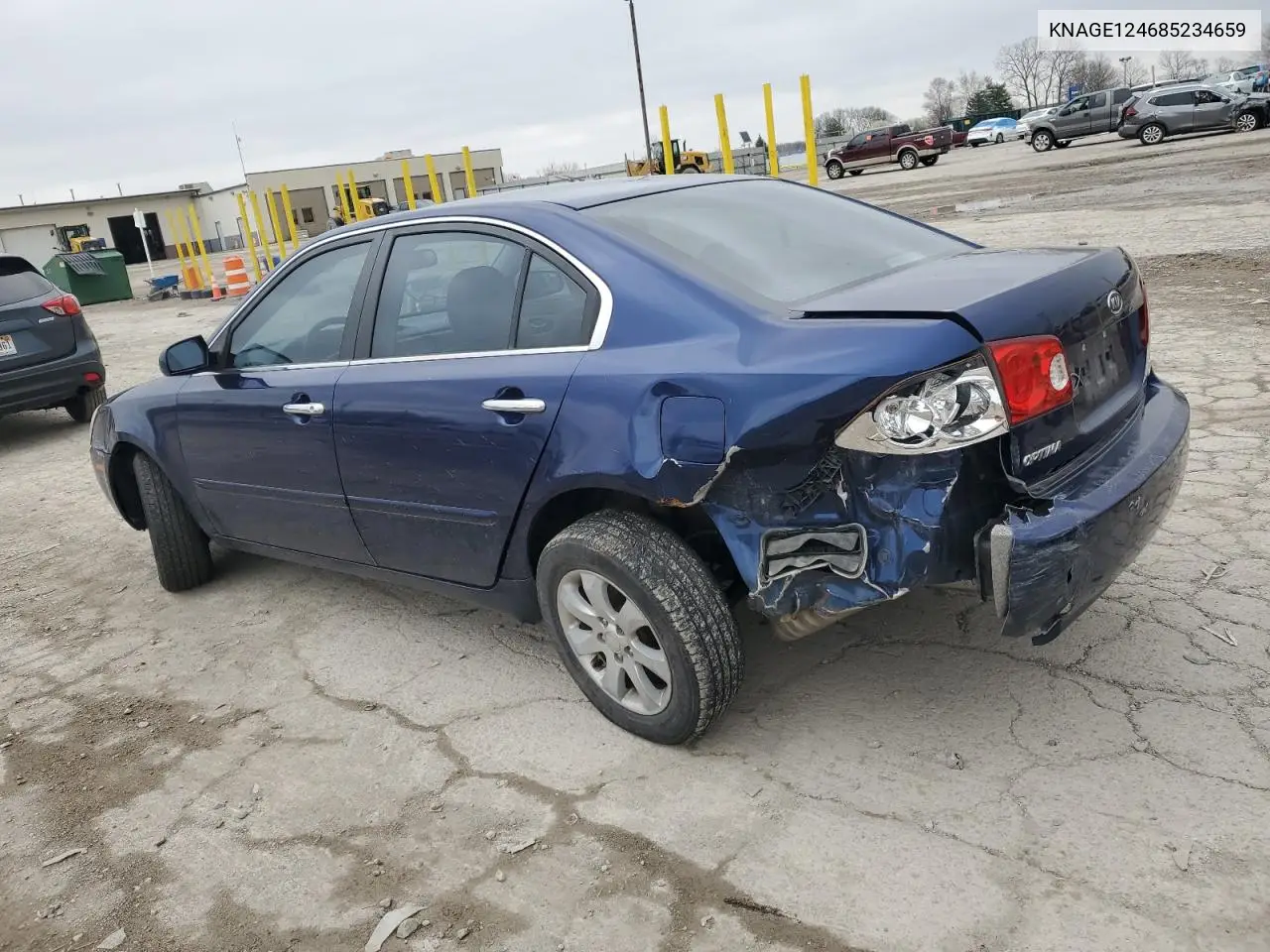 2008 Kia Optima Lx VIN: KNAGE124685234659 Lot: 51337365
