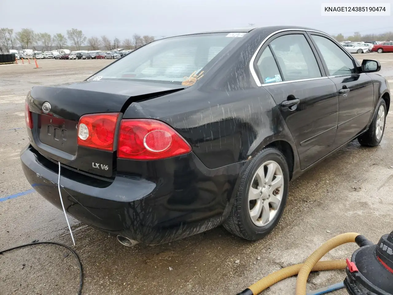 2008 Kia Optima Lx VIN: KNAGE124385190474 Lot: 51798695