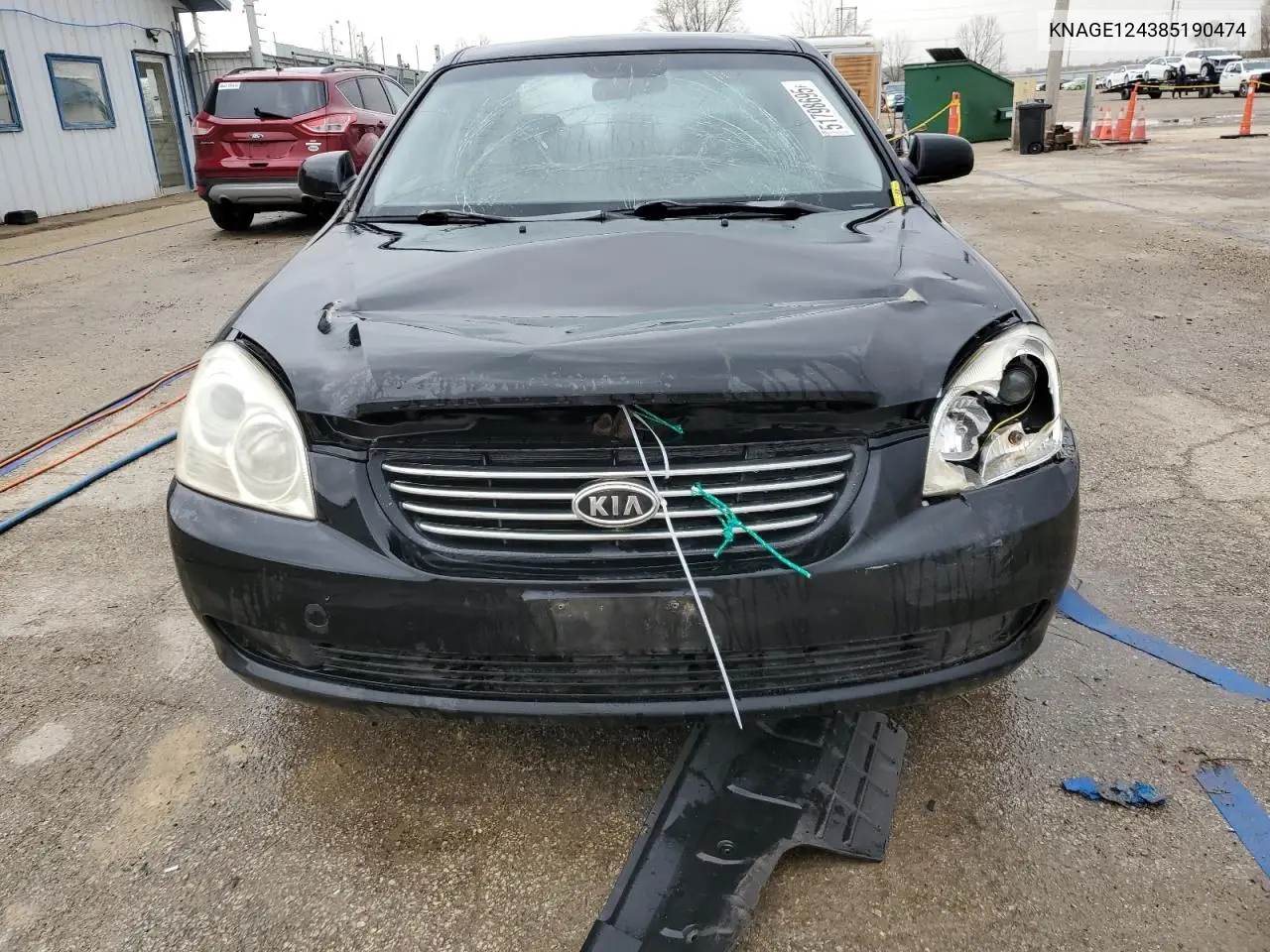 2008 Kia Optima Lx VIN: KNAGE124385190474 Lot: 51798695