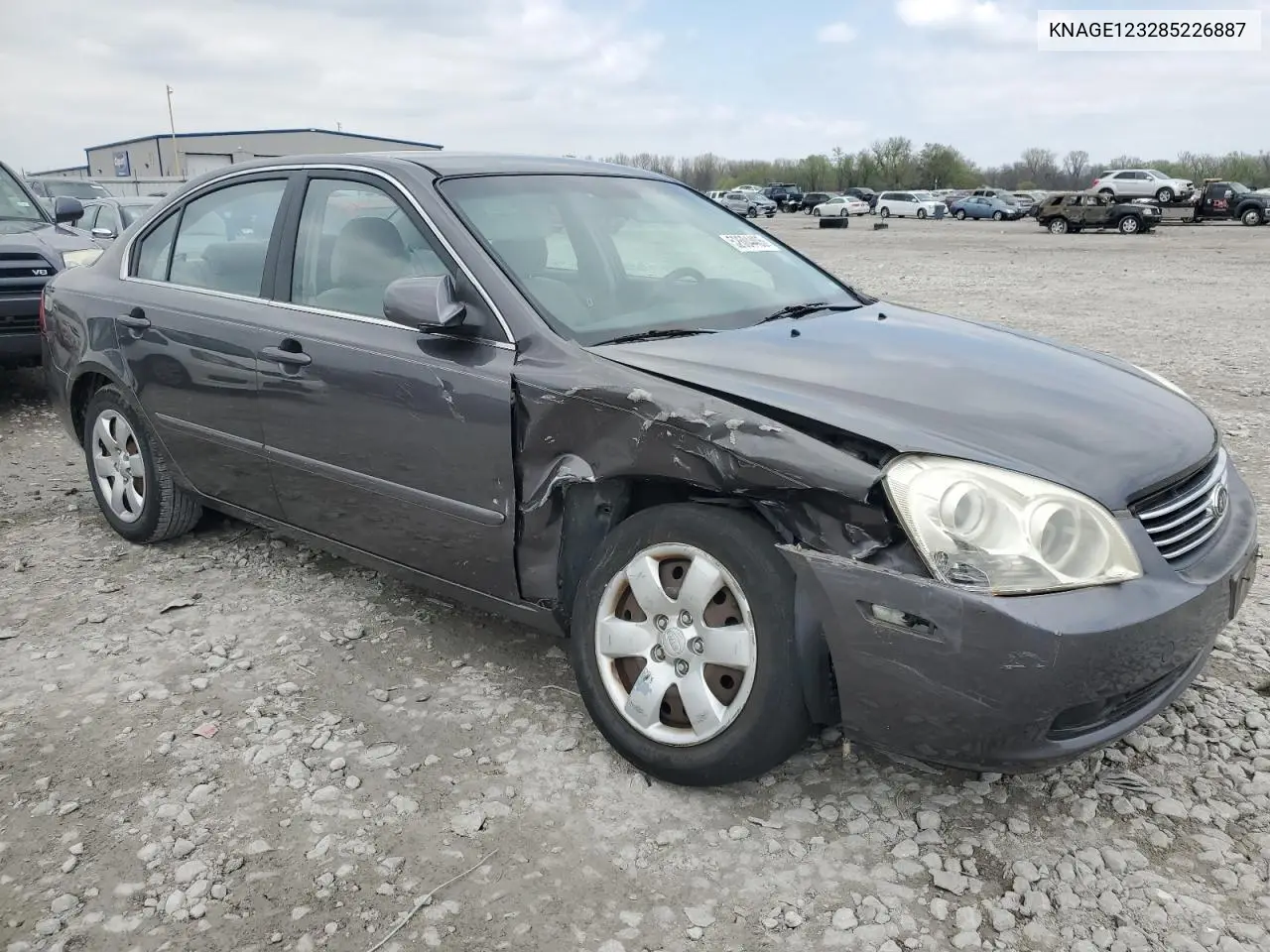 2008 Kia Optima Lx VIN: KNAGE123285226887 Lot: 52604405