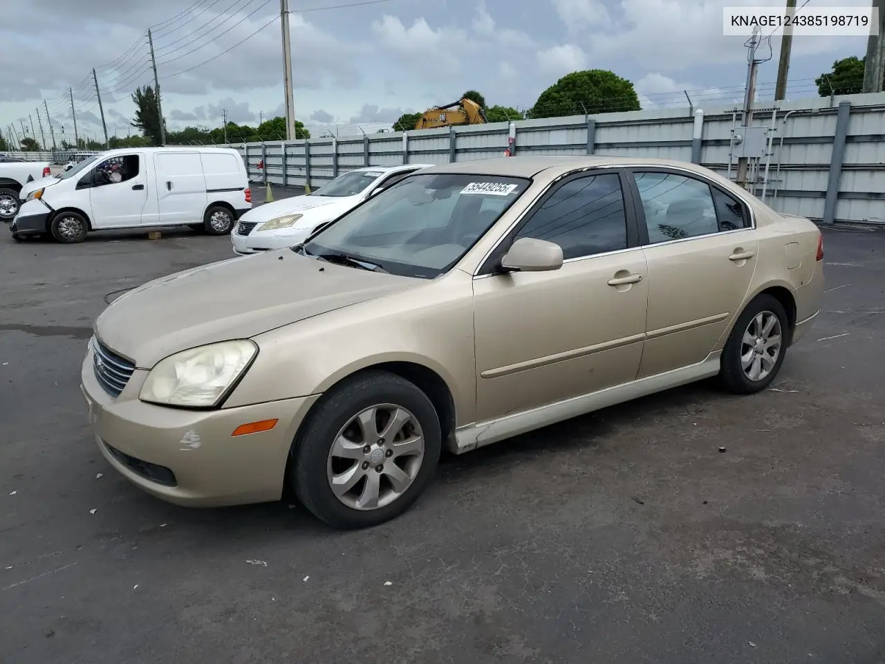 2008 Kia Optima Lx VIN: KNAGE124385198719 Lot: 55449255