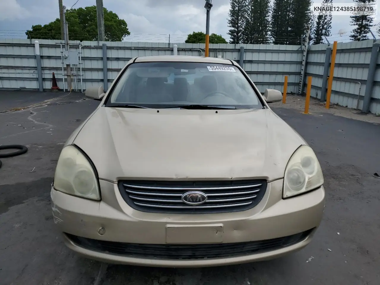 2008 Kia Optima Lx VIN: KNAGE124385198719 Lot: 55449255