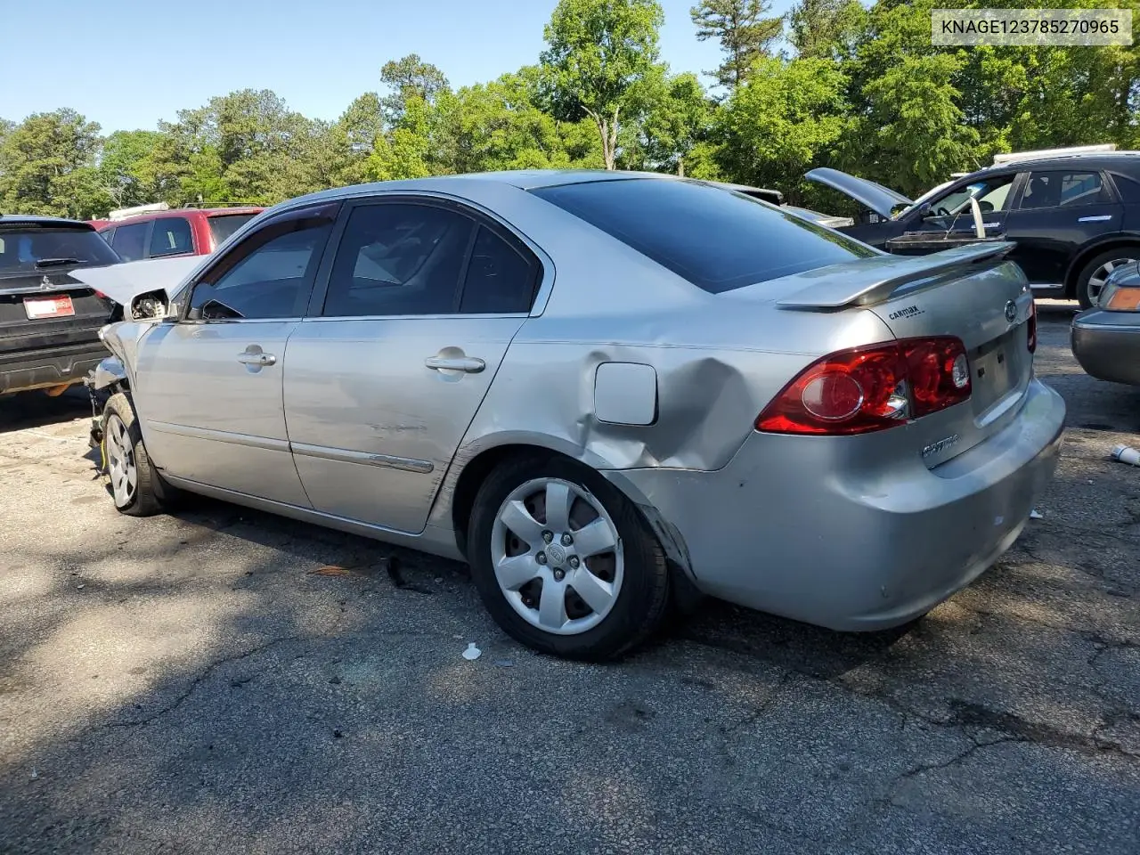 2008 Kia Optima Lx VIN: KNAGE123785270965 Lot: 55833365