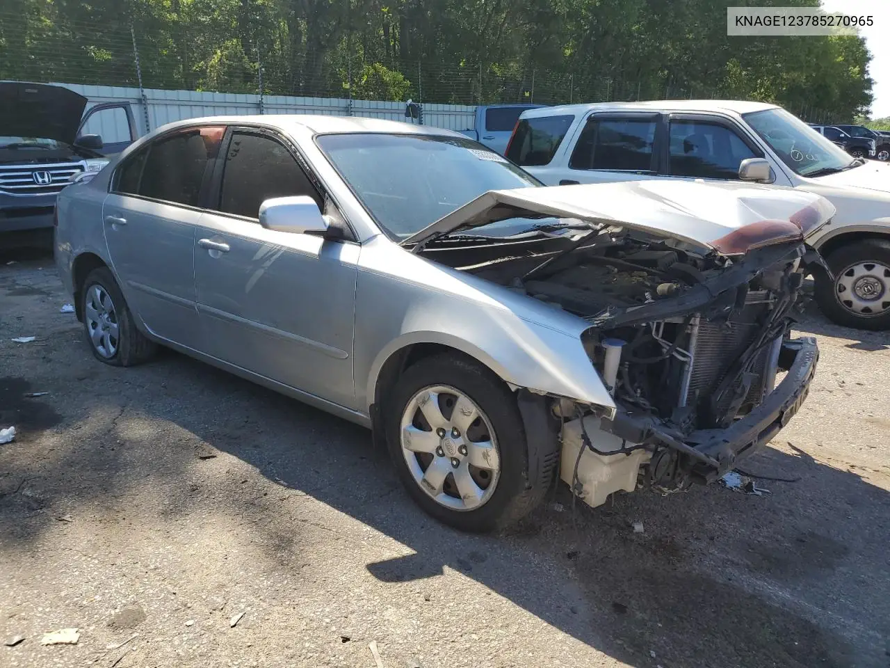 2008 Kia Optima Lx VIN: KNAGE123785270965 Lot: 55833365