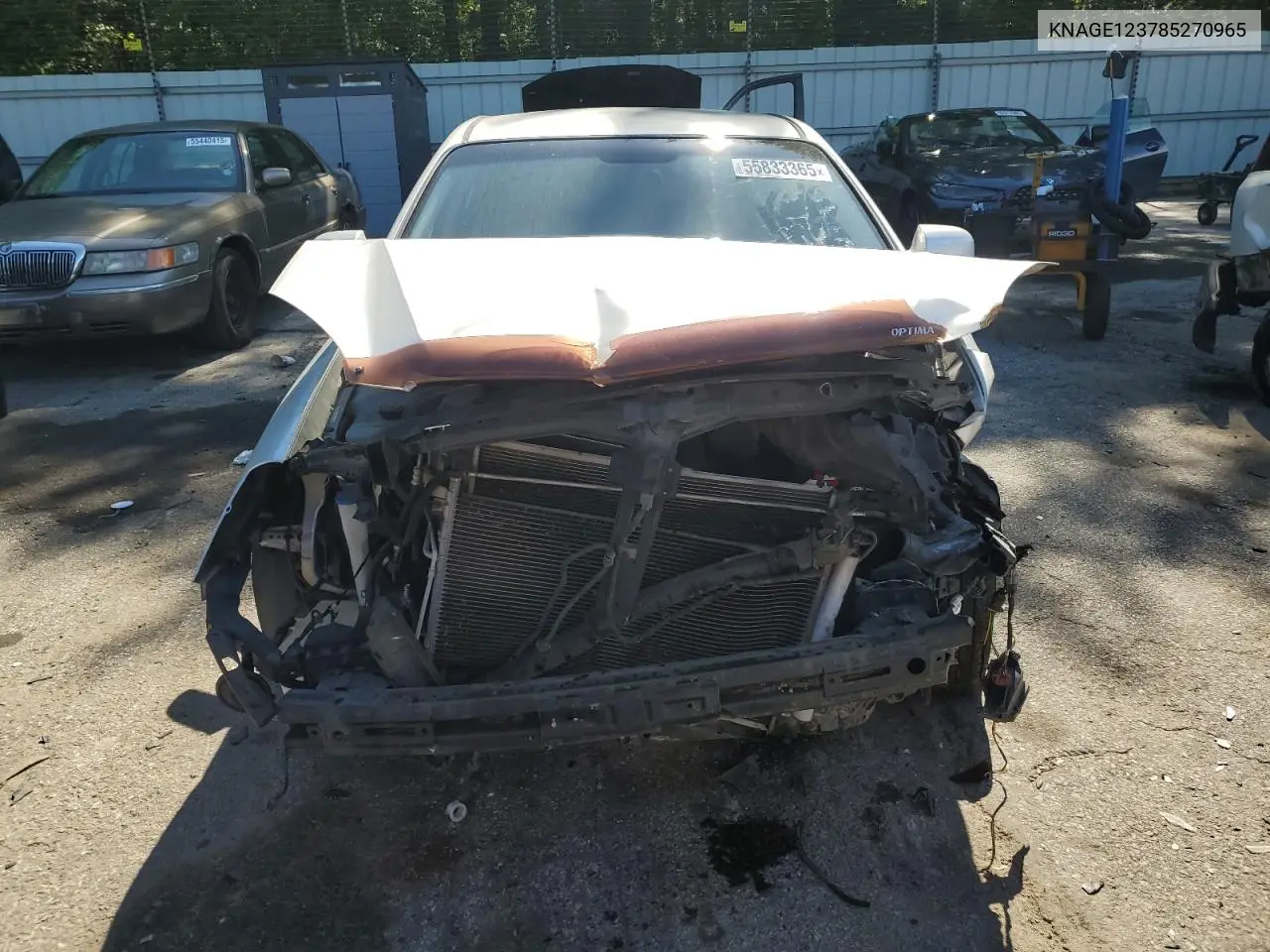 2008 Kia Optima Lx VIN: KNAGE123785270965 Lot: 55833365
