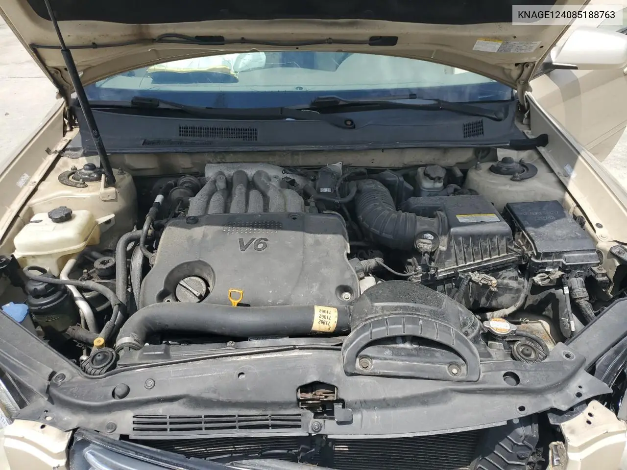 2008 Kia Optima Lx VIN: KNAGE124085188763 Lot: 56009095