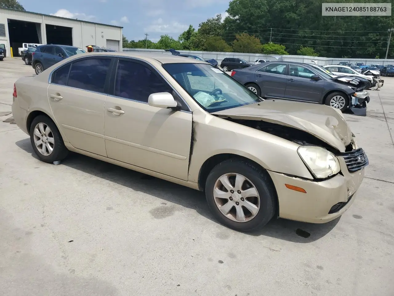 2008 Kia Optima Lx VIN: KNAGE124085188763 Lot: 56009095
