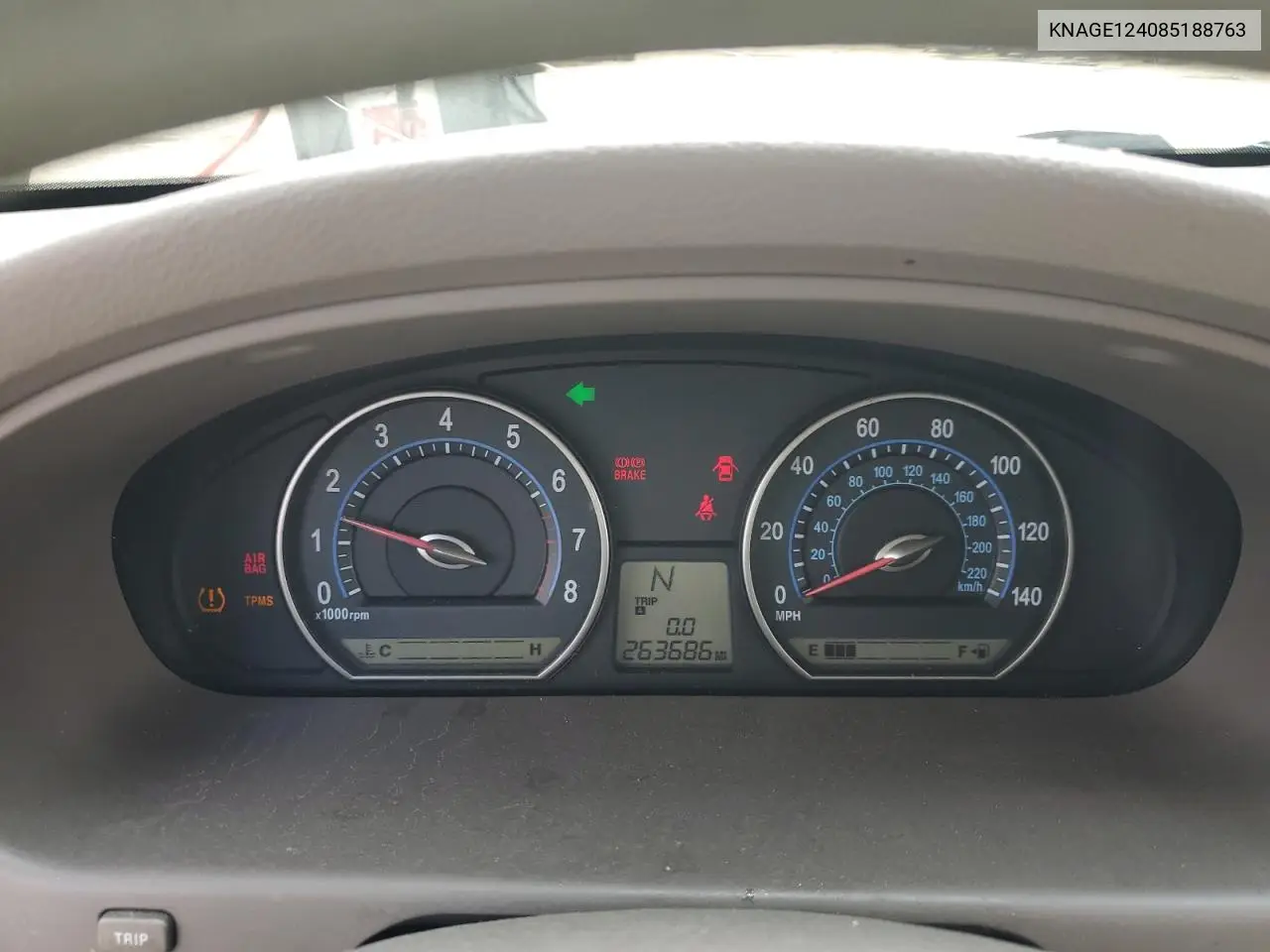 2008 Kia Optima Lx VIN: KNAGE124085188763 Lot: 56009095