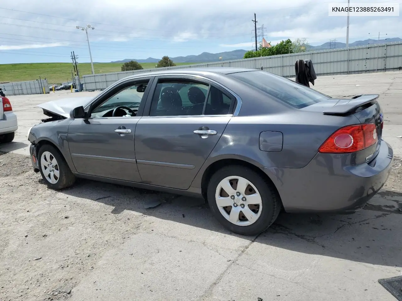 2008 Kia Optima Lx VIN: KNAGE123885263491 Lot: 56947015