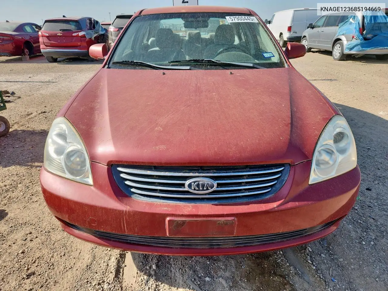 2008 Kia Optima Lx VIN: KNAGE123685194669 Lot: 57900445