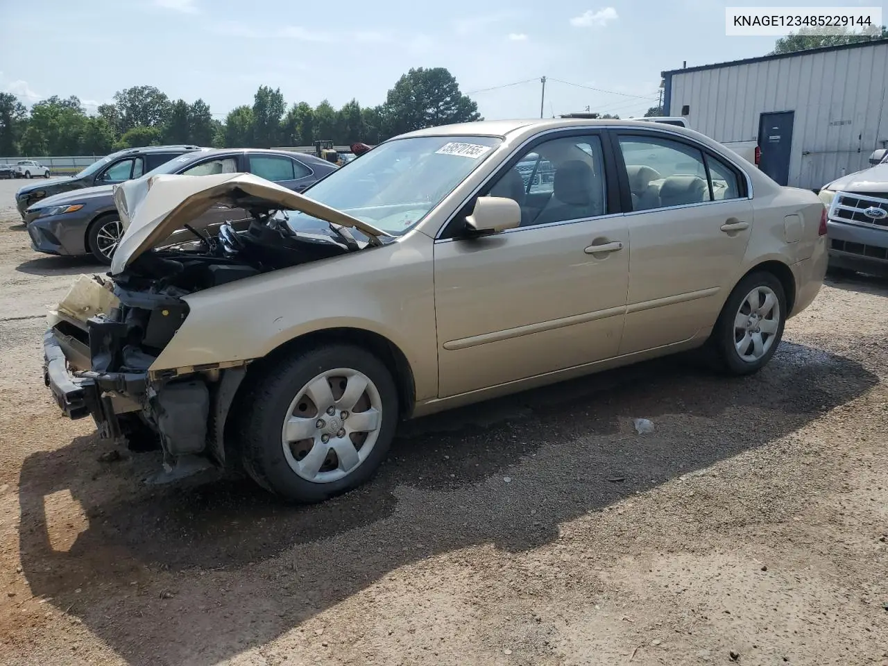 2008 Kia Optima Lx VIN: KNAGE123485229144 Lot: 59570155