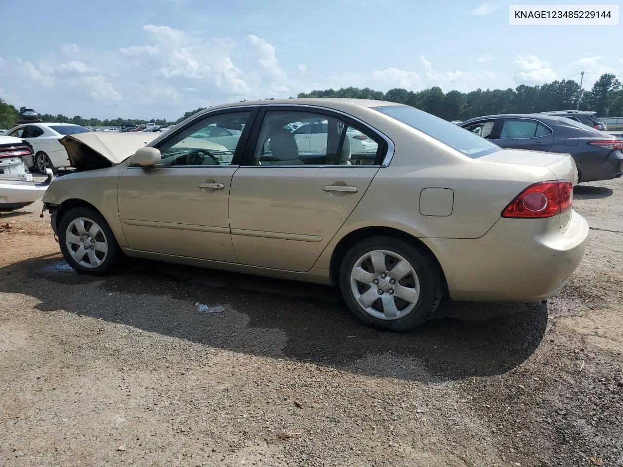 2008 Kia Optima Lx VIN: KNAGE123485229144 Lot: 59570155
