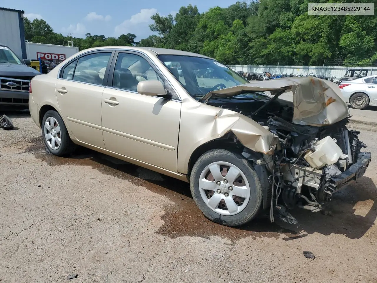 2008 Kia Optima Lx VIN: KNAGE123485229144 Lot: 59570155