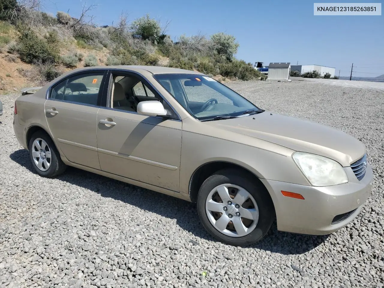 2008 Kia Optima Lx VIN: KNAGE123185263851 Lot: 59601595