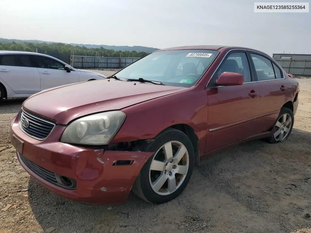 2008 Kia Optima Lx VIN: KNAGE123585255364 Lot: 60798605