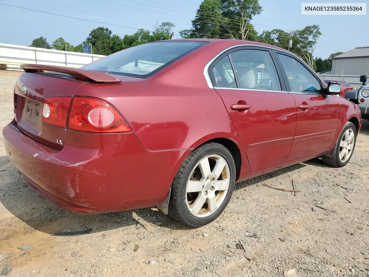 2008 Kia Optima Lx VIN: KNAGE123585255364 Lot: 60798605