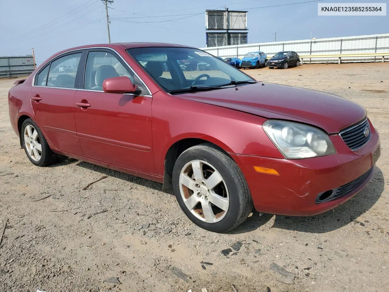 2008 Kia Optima Lx VIN: KNAGE123585255364 Lot: 60798605