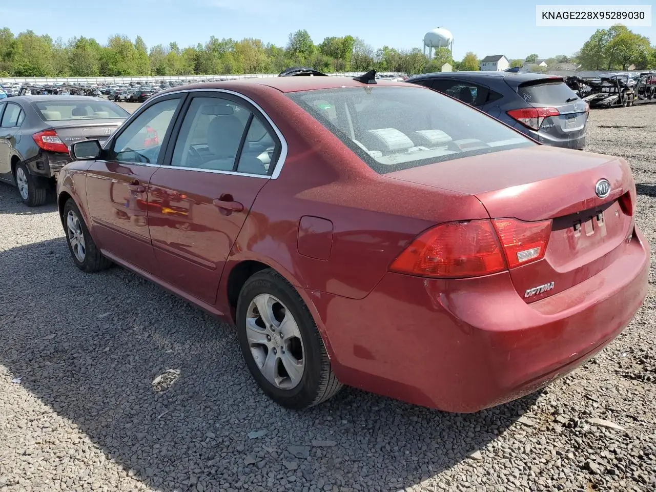 2009 Kia Optima Lx VIN: KNAGE228X95289030 Lot: 55066385