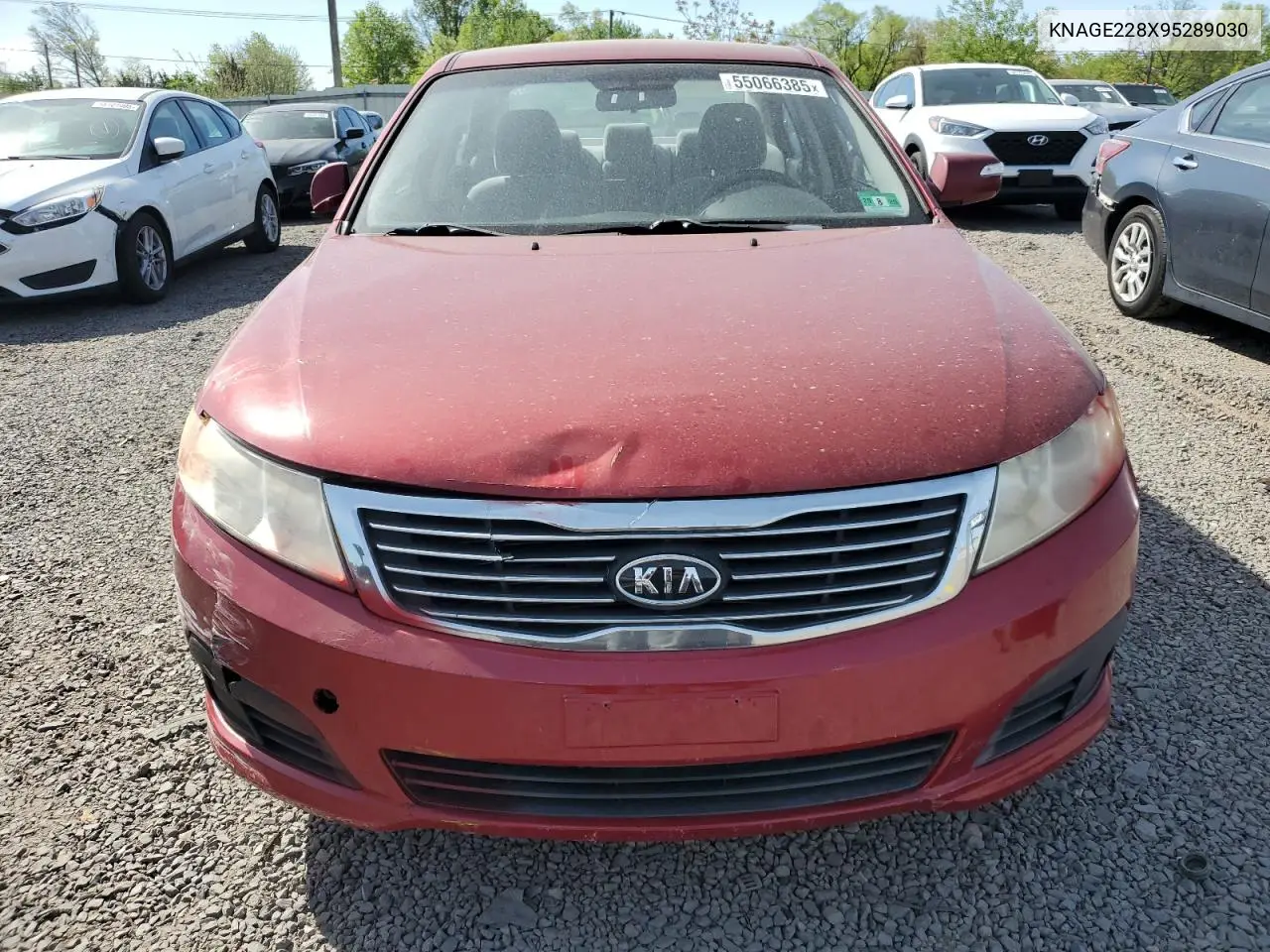 2009 Kia Optima Lx VIN: KNAGE228X95289030 Lot: 55066385