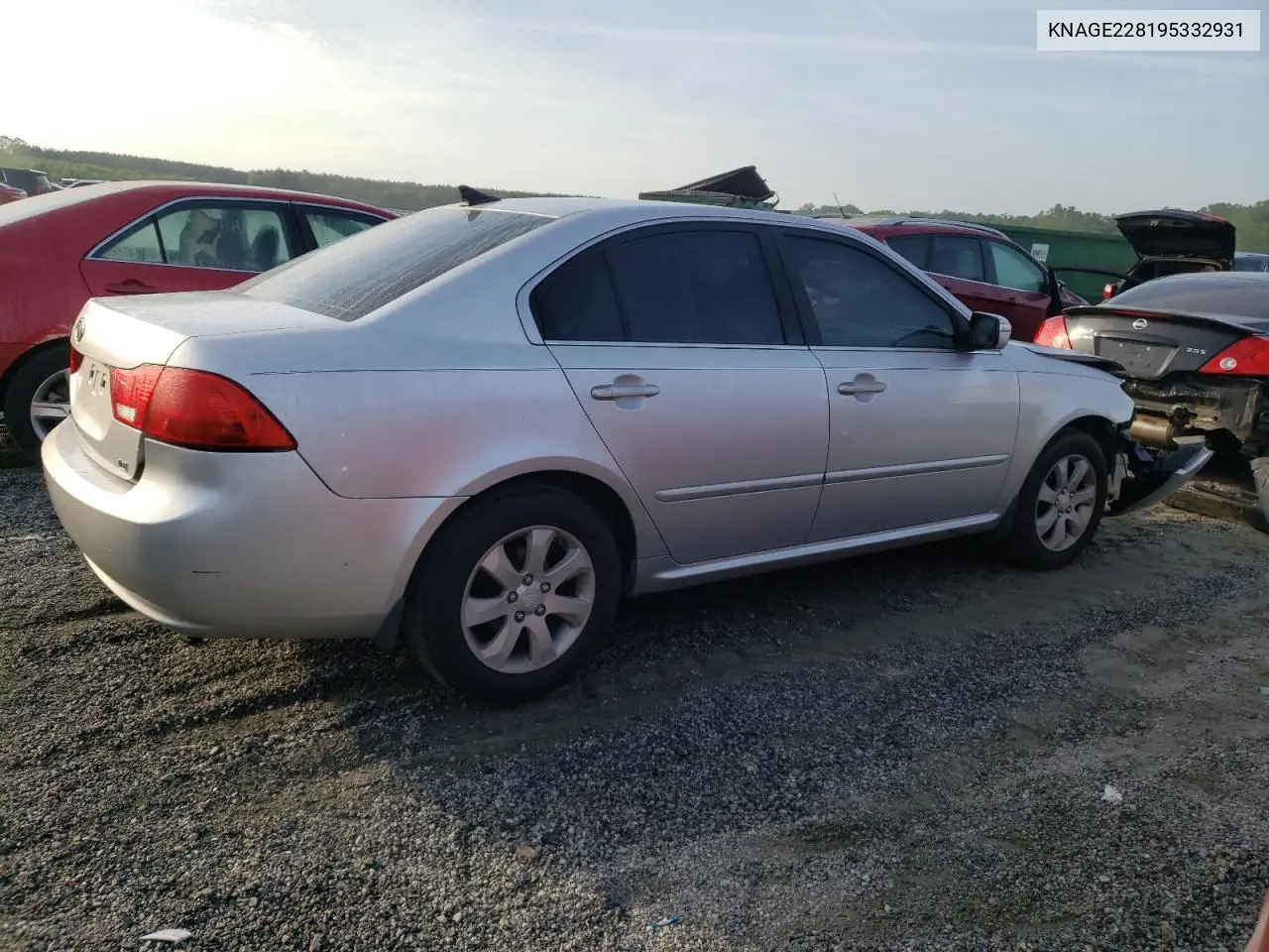 2009 Kia Optima Lx VIN: KNAGE228195332931 Lot: 55279665