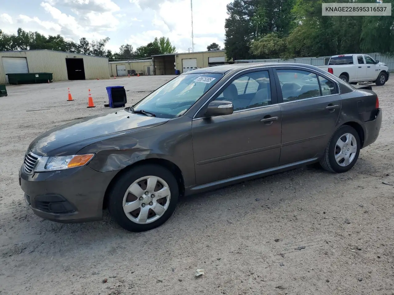 2009 Kia Optima Lx VIN: KNAGE228595316537 Lot: 55675395