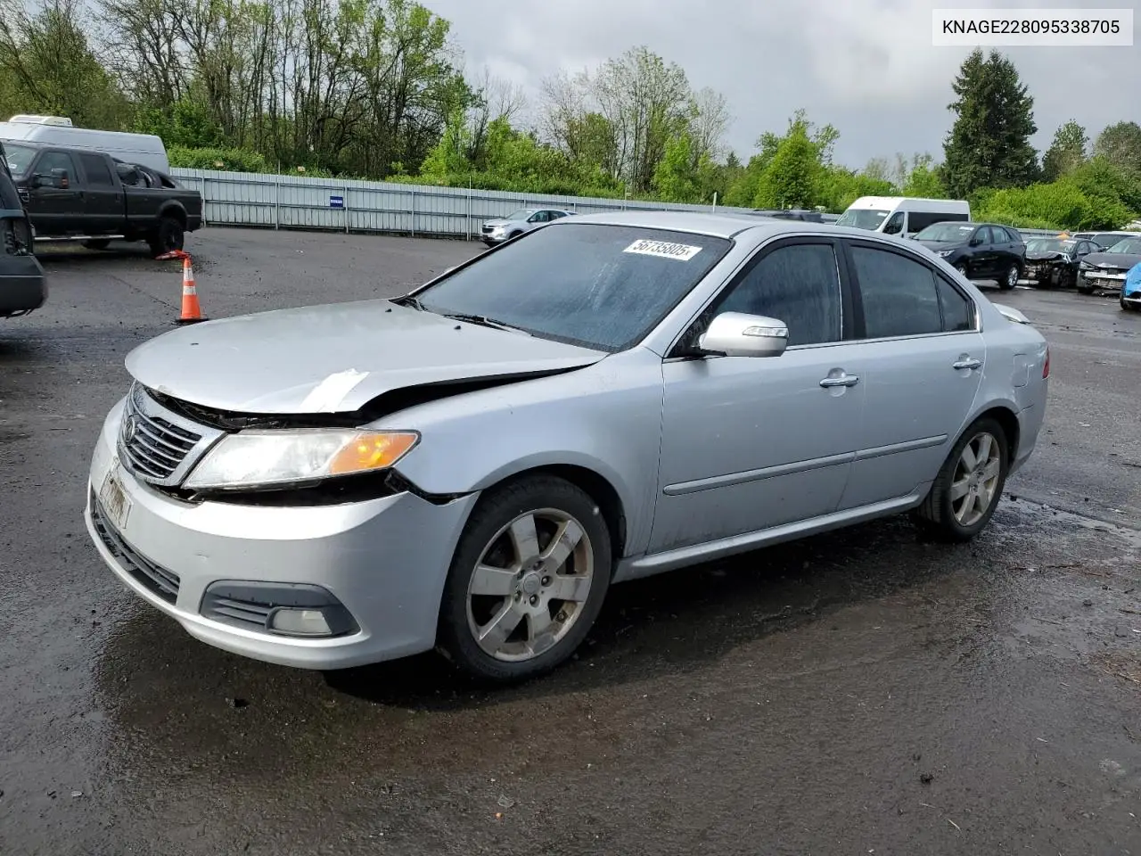 2009 Kia Optima Lx VIN: KNAGE228095338705 Lot: 56735805