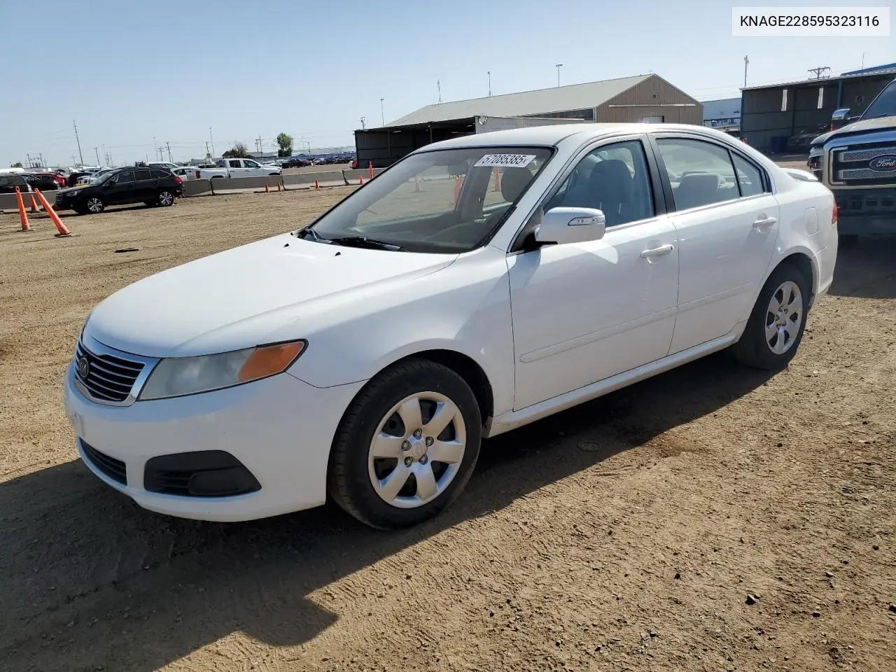 2009 Kia Optima Lx VIN: KNAGE228595323116 Lot: 57085385