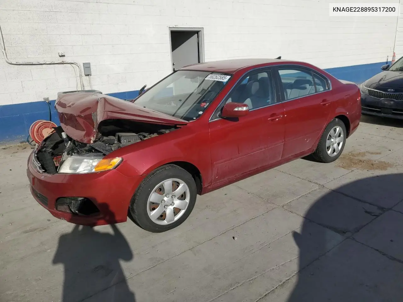 2009 Kia Optima Lx VIN: KNAGE228895317200 Lot: 58262585