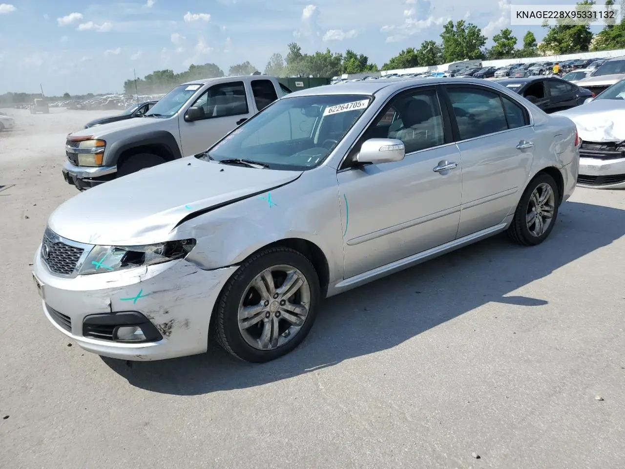 2009 Kia Optima Lx VIN: KNAGE228X95331132 Lot: 62264705