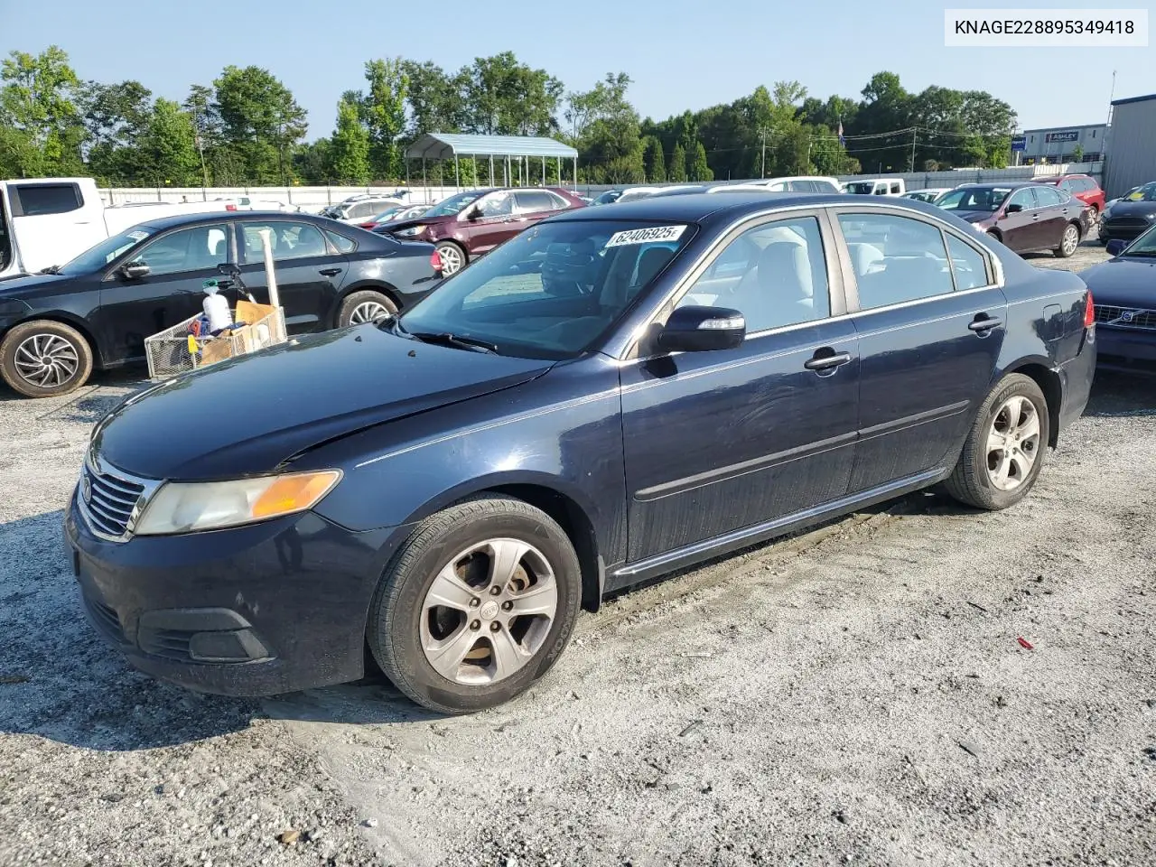 2009 Kia Optima Lx VIN: KNAGE228895349418 Lot: 62406925