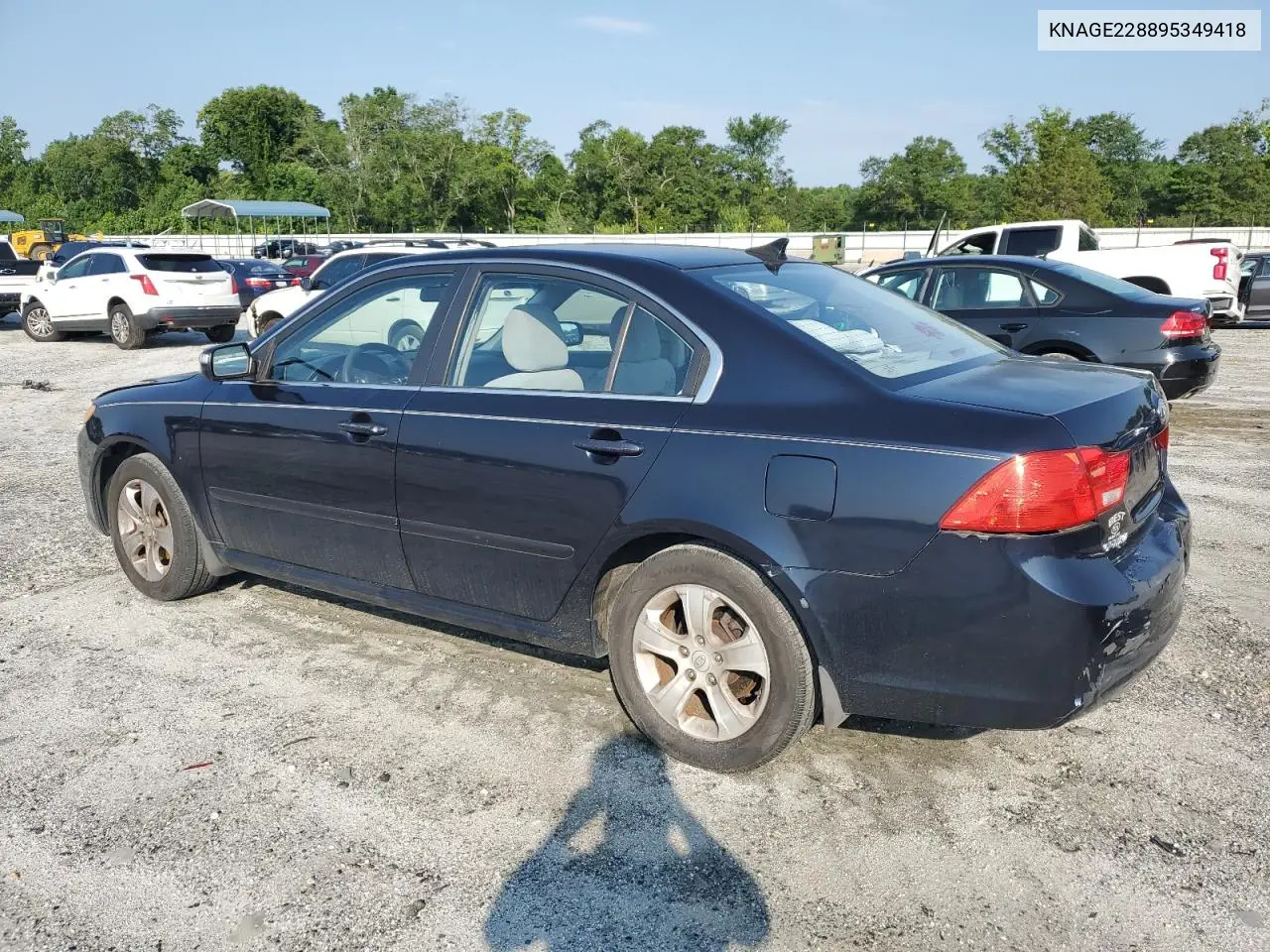 2009 Kia Optima Lx VIN: KNAGE228895349418 Lot: 62406925
