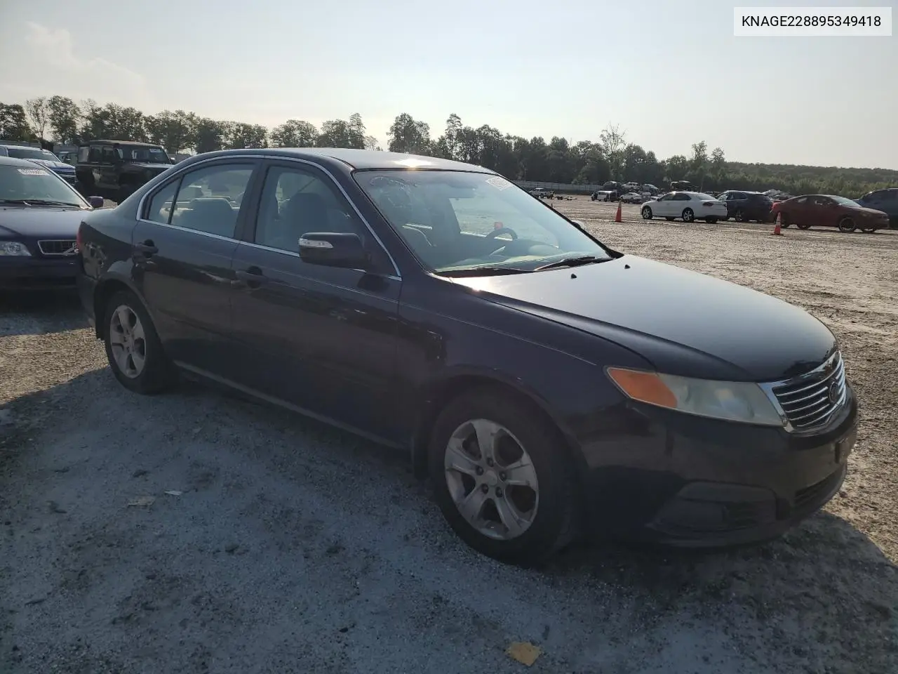 2009 Kia Optima Lx VIN: KNAGE228895349418 Lot: 62406925