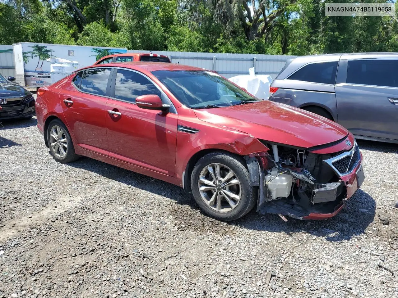 2011 Kia Optima Ex VIN: KNAGN4A74B5119658 Lot: 56849105