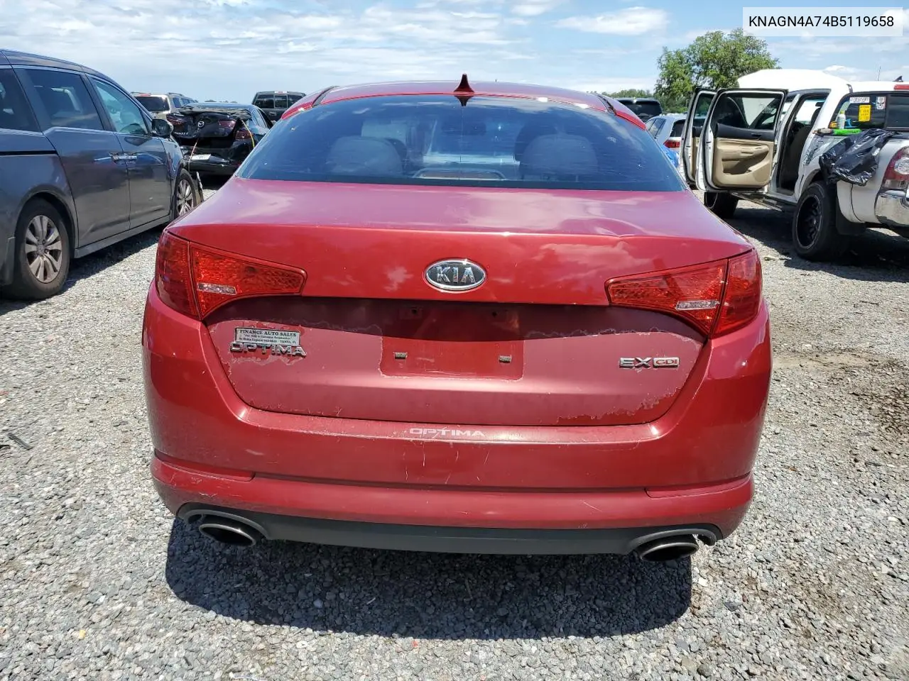 2011 Kia Optima Ex VIN: KNAGN4A74B5119658 Lot: 56849105