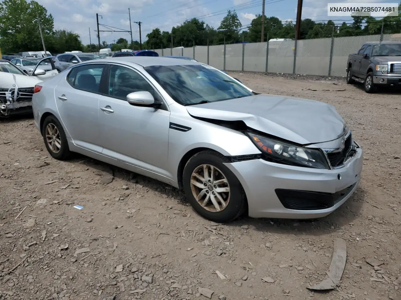 2011 Kia Optima Lx VIN: KNAGM4A72B5074481 Lot: 66098915