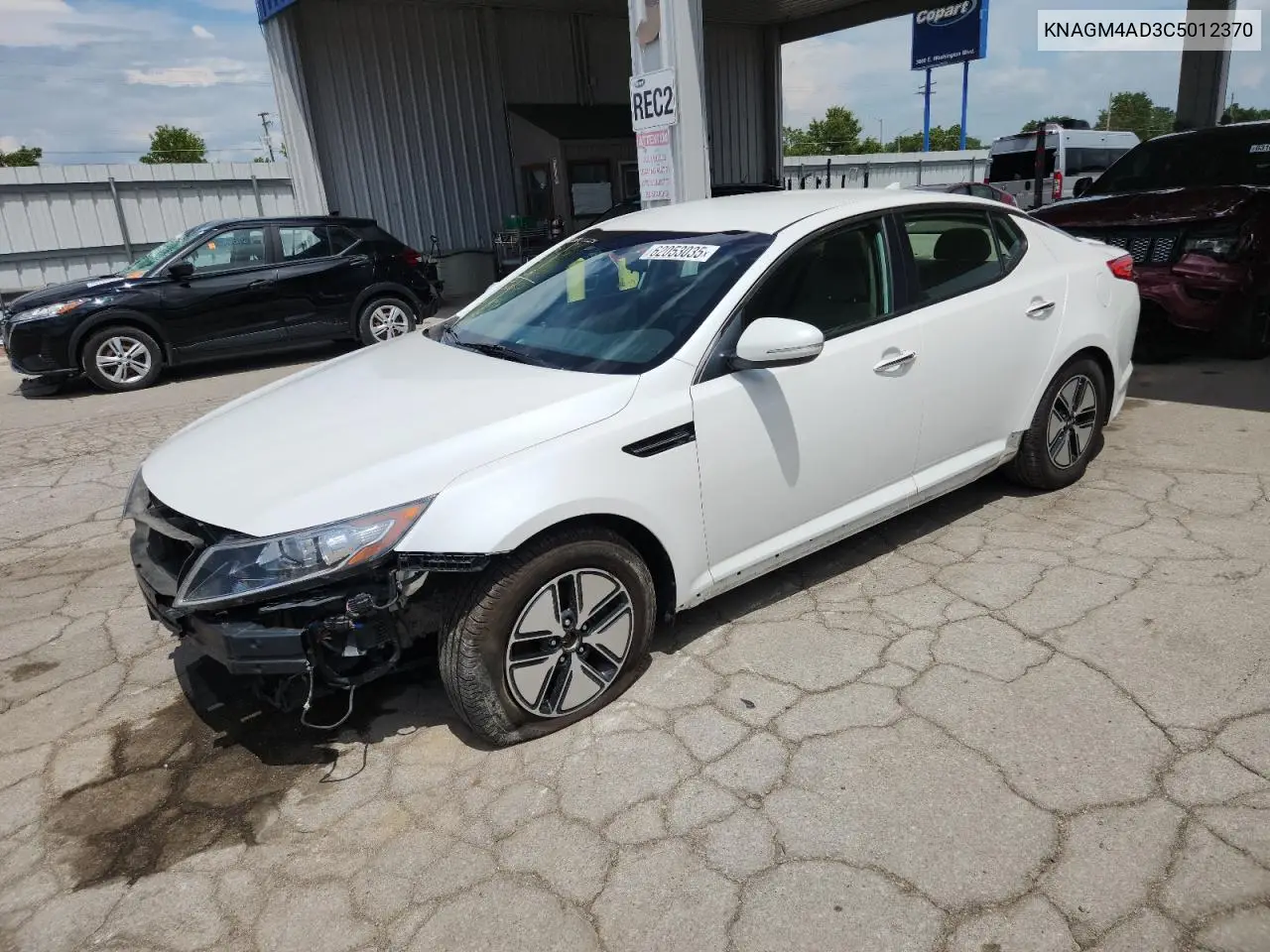 2012 Kia Optima Hybrid VIN: KNAGM4AD3C5012370 Lot: 62053035